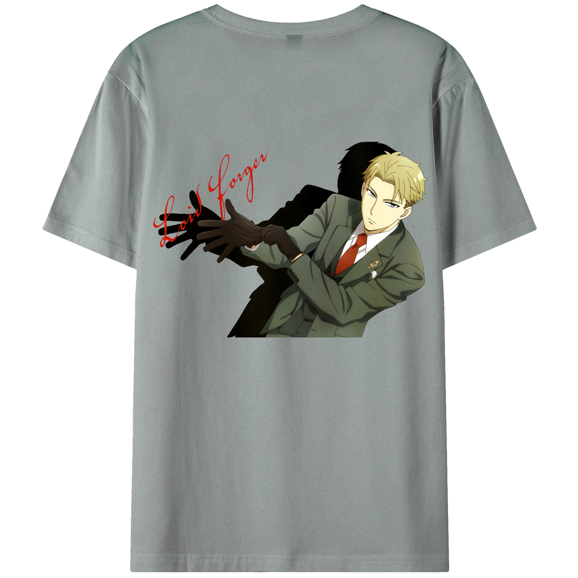 （画像用） SPY×FAMILY间谍家家酒 綿100％ メンズ半袖Tシャツ（バックプリント） 通気性